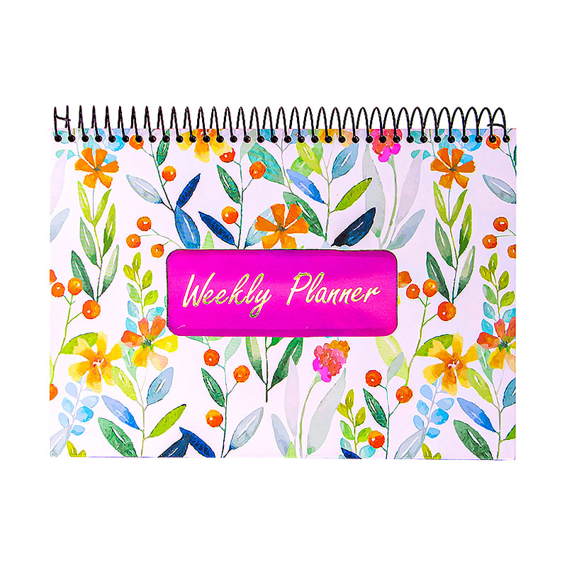 4-5 دفتر پلنر هفتگی ایمان طرح گل بهاری - Image 1
