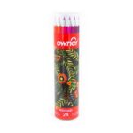 مداد رنگی 24 رنگ owner استوانه ای کد 141824