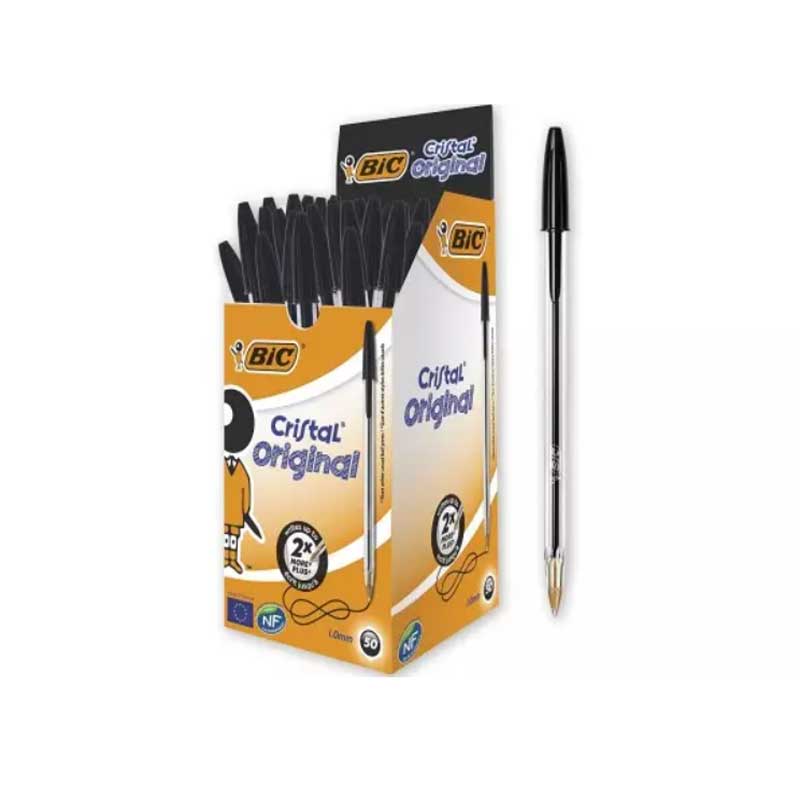 253621 خودکار بیک مدل کریستال اورجینال مشکی بسته 50 عددی - Image 1