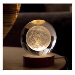 چراغ خواب مدل گوی شیشه ای طرح دار - Image 3