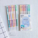 ماژیک هایلایتر و روان نویس نوک نمدی دو سر Secret Garden شش رنگ - Image 2