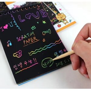 دفتر ذغالی جادویی رنگین کمونی