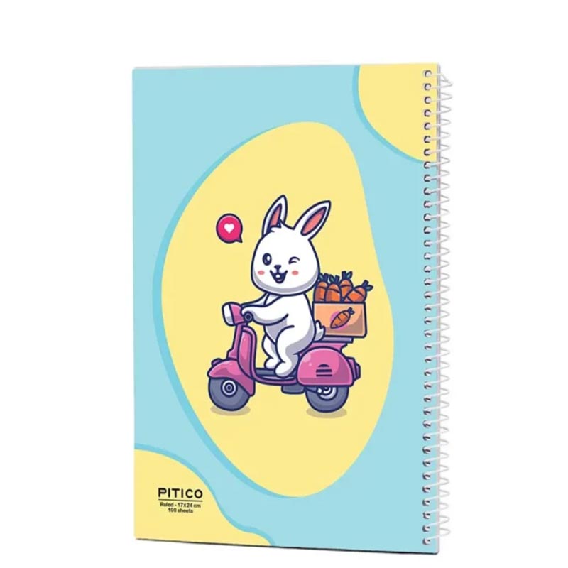 دفتر خط دار ۱۰۰ برگ پیتیکو طرح خرگوش