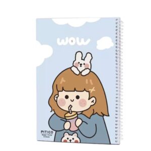 دفتر خط دار 40 برگ پیتیکو طرح دختر