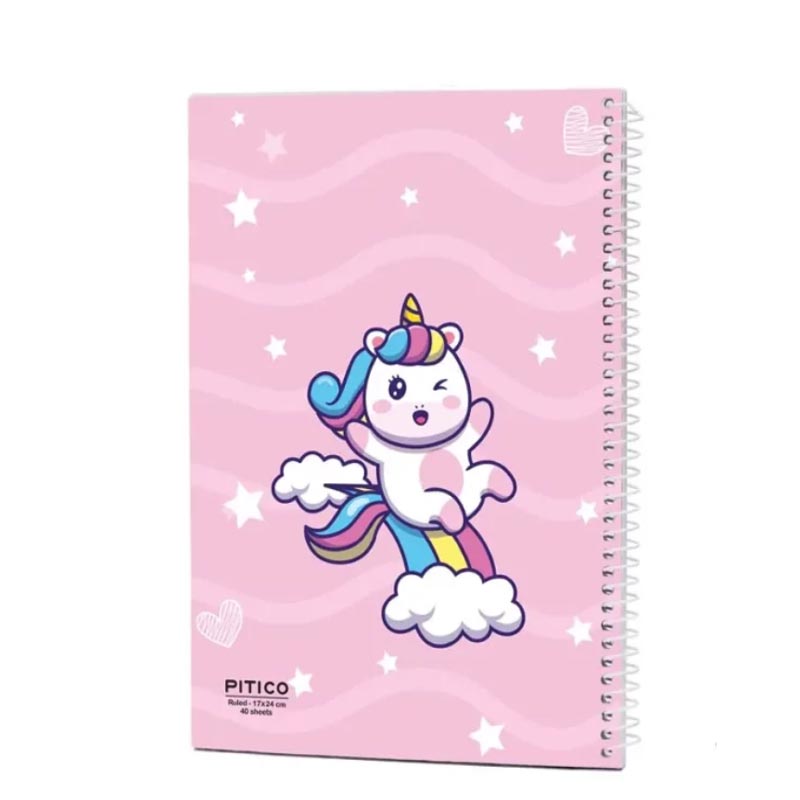4006 دفتر خط دار40 برگ پیتیکو طرح یونیکورن