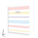 دفتر کلاسور 26 حلقه a4 مدل راه راه پاستلی