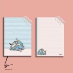 دفترچه فانتزی A6 اسمارتیز فنر از گوشه طرح کتاب