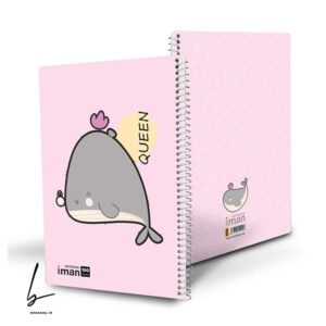 دفتر 100 برگ ایمان سری حیوانات طرح دلفین