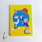 دفتر خط دار 80 برگ جلد اکلیلی طرح لونی تونز