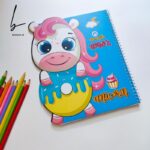 دفتر نقاشی 50 برگ مکث نوت طرح یونیکورن آبی