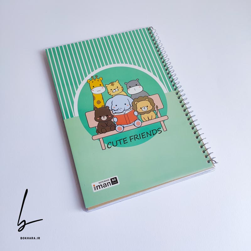 IMG_20240812_143054 دفتر مجلد 60 برگ ایمان طرح دوستان سبز
