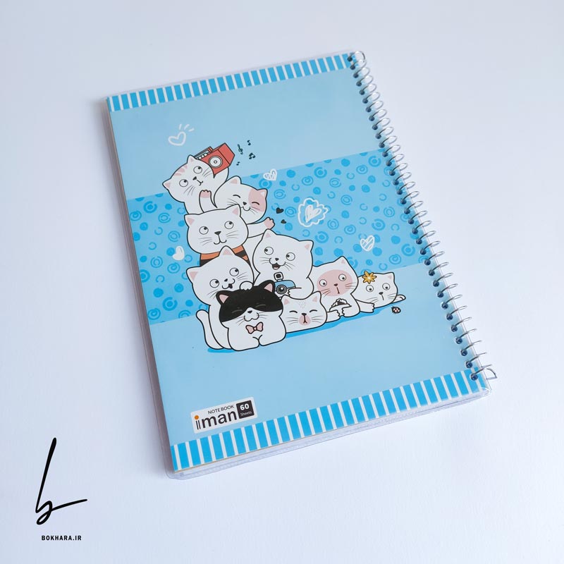 IMG_20240812_143138 دفتر مجلد 60 برگ ایمان طرح گربه