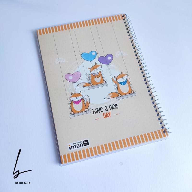 IMG_20240812_143204 دفتر مجلد 60 برگ ایمان طرح روباه