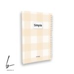 دفتر 100 برگ جلد سخت یری سیمپل