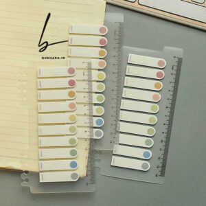 ایندکس شفاف ده رنگ مدل خط کش دار