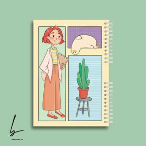 دفتر 80 برگ back to school طرح گلداک