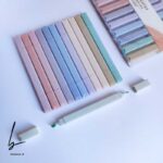 ماژیک هایلایتر پاستلی دو سر مجموعه 12 عددی