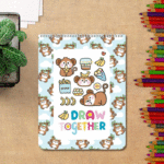 دفتر نقاشی ۴۰ برگ وزیری طرح خرس مهربون