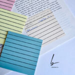 استیک نوت شفاف رنگی خط دار کاغذ یادداشت چسب دار