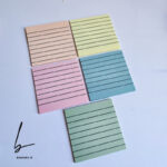 استیک نوت شفاف رنگی خط دار کاغذ یادداشت چسب دار
