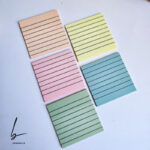 استیک نوت شفاف رنگی خط دار کاغذ یادداشت چسب دار