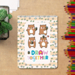 دفتر نقاشی ۴۰ برگ وزیری طرح خرس مهربون