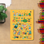 دفتر نقاشی ۴۰ برگ وزیری طرح حیوانات قهرمان