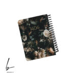 سررسید پالتویی 1404 دات نوت طرح گلگلی زمینه مشکی