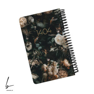 سررسید اروپایی 1404 دات نوت طرح گلگلی زمینه مشکی