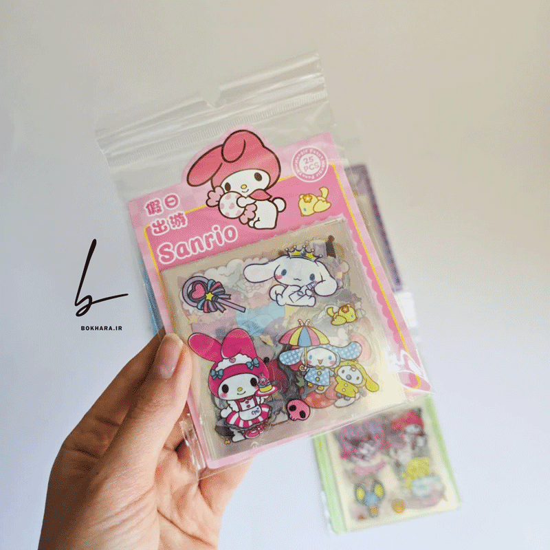 استیکر 24 ورقه ای ضد آب کرومی و دوستان