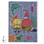 دفتر خط دار 100 برگ سم مدل باب اسفنجی و پاتریک