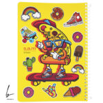 دفتر خط دار 80 برگ سم مدل فان fun