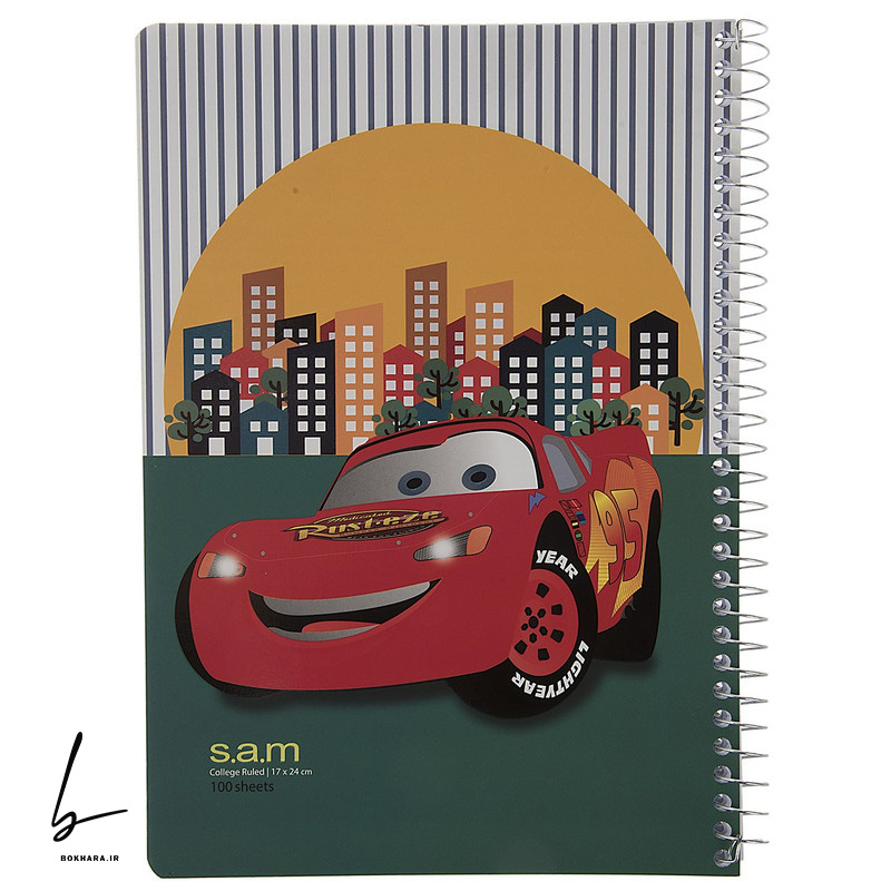 دفتر خط دار 100 برگ سم مدل مک کویین