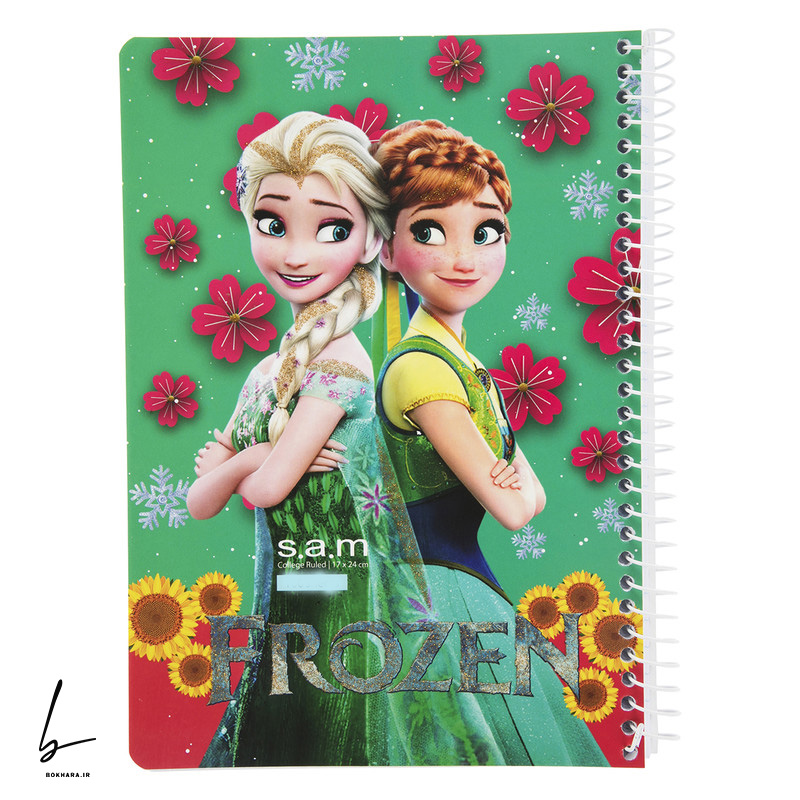 3352000 دفتر خط دار 80 برگ سم مدل آنا و السا