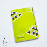 دفتر خط دار 100 برگ مجلد نهال مدل جئومتریک