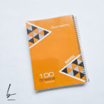 دفتر خط دار 100 برگ مجلد نهال مدل جئومتریک