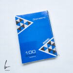 دفتر خط دار 100 برگ مجلد نهال مدل جئومتریک