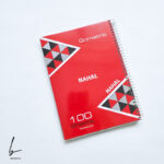 دفتر خط دار 100 برگ مجلد نهال مدل جئومتریک