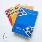 دفتر خط دار 100 برگ مجلد نهال مدل جئومتریک