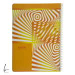 دفتر خط دار 100 برگ سم مدل پترن زرد