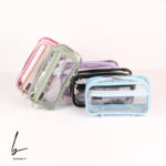 جامدادی دو زیپ طلقی پاستلی کیفت KIFET