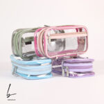 جامدادی دو زیپ طلقی پاستلی کیفت KIFET