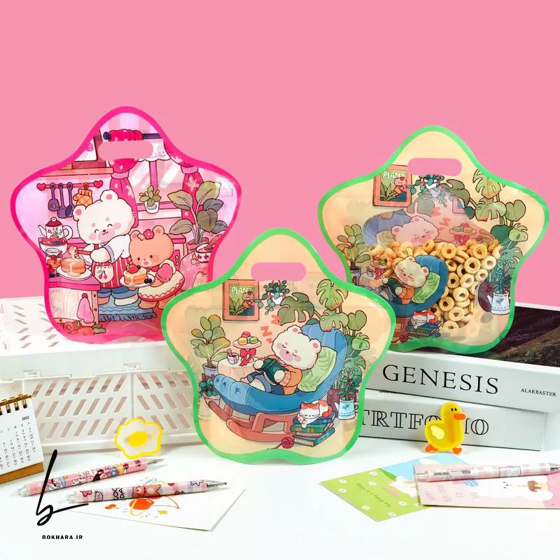 1212007 زیپ کیپ دسته دار مدل خرس کیوت