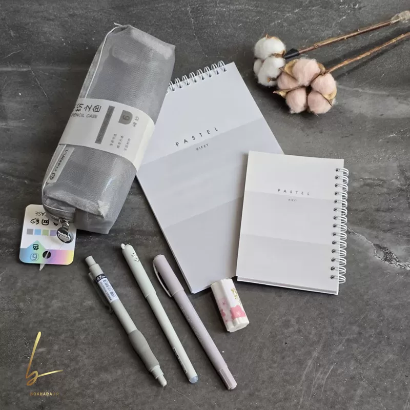 ست لوازم تحریر پاستلی 7 تکه