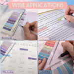 ست 10 رنگ ایندکس استیک نوتی خط‌ کش دار سری Color Note