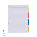 کاغذ یدک کلاسور برگ سبز 26 حلقه 100 برگ