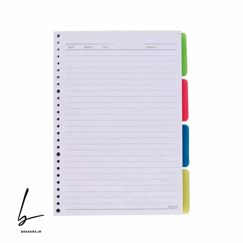 کاغذ یدک کلاسور برگ سبز 26 حلقه 100 برگ