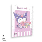 دفتر 60 برگ مجلد استیکر دار سری کرومی کد 325