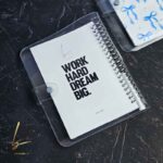كلاسور شفاف سايز A5 طرح Work Hard