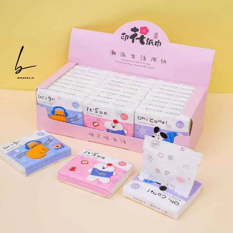 دستمال کاغذی فانتزی 40 برگ طرح خرس